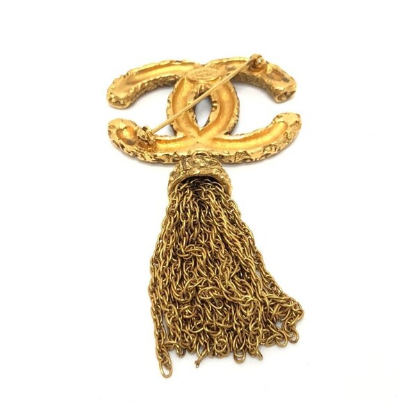 CHANEL Gold Coco Mark Brooch - Picture 4 of 10